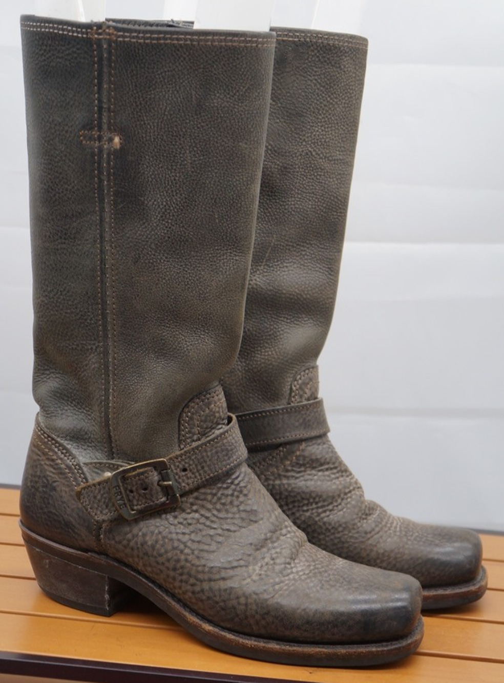 Frye Harness 12R Leather Motorcycle Boots Made in USA Size 7.5M